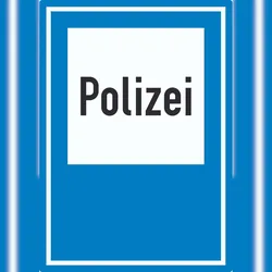 HB-Druck Richtzeichen Polizei Aufkleber A0 (841x1189mm)