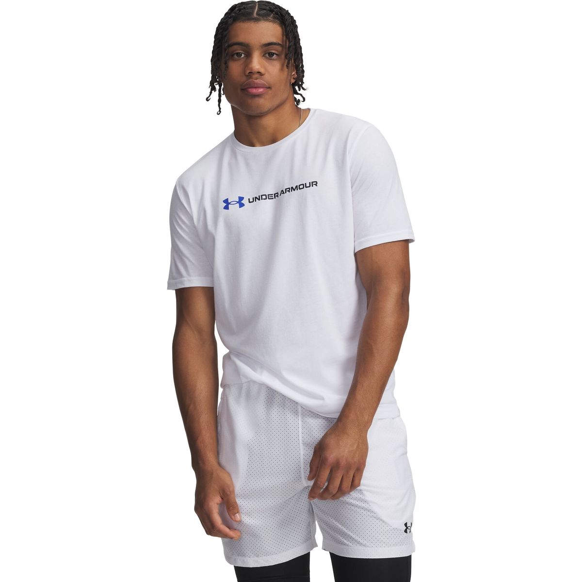 Under Armour M Logo WM SS white team royal (100) M 6016972-100-MD