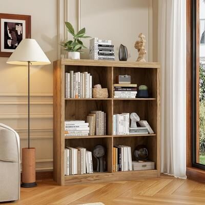 Garvee 6 Cube Storage Organizer, 53in Tall Bookcase with Anti-Tip Design, Sturdy Bookshelf