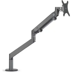 Hagor HA Gasliftarm Medium Single fuer 1x 38-81cm Monitor 15-32" neigbar schwenkbar drehbar VESA 100x100 T (Tisch, 32", 9 kg), Monitor Halterung, Schwarz, Grau