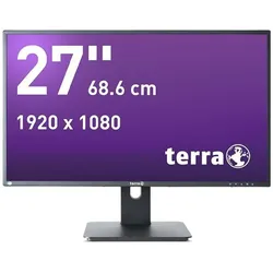 Wortmann TERRA LCD/LED 2756W PV V4 schwarz GREENLINE PLUS (1920 x 1080 Pixel, 27"), Monitor, Schwarz