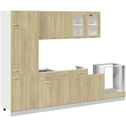 vidaXL 8-tlg. Küchenschrank-Set Lyon Sonoma-Eiche Holzwerkstoff