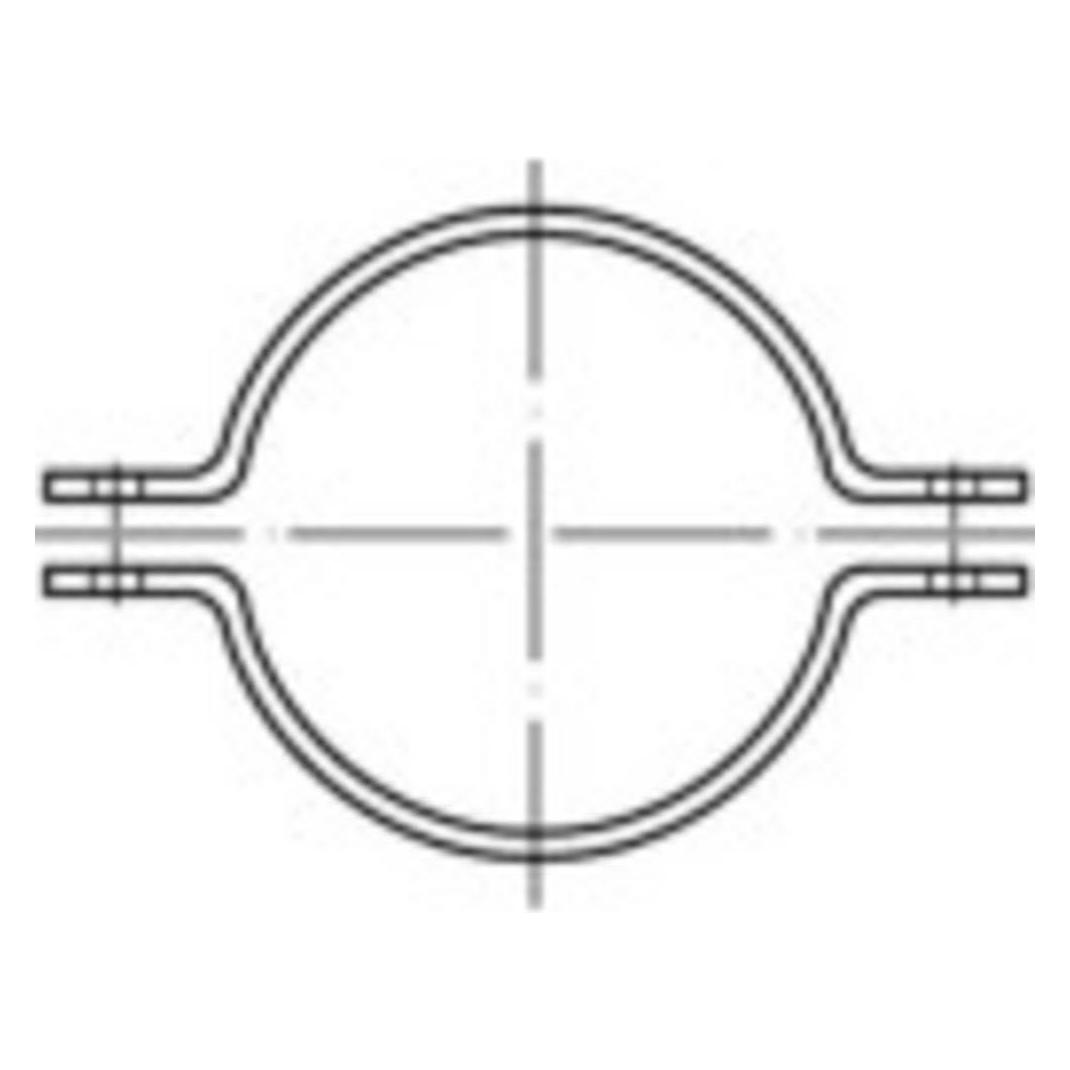 Toolcraft Rohrschellen DIN 3567 Stahl gr (1 Stk.) (137736)