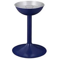 PROREGAL Eleganter Sandaschenbecher aus Metall mit Einsatz & Sieb | HxØ 72x41cm | Blau