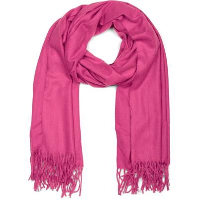 Schal STYLEBREAKER "Weicher Schal Uni mit Fransen", Damen, lila (himbeere), Obermaterial: 100% Viskose CV., Modisch, Modetücher Schal