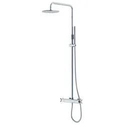Steinberg Serie 250 Brauseset Aufputz 2502721 mit Thermostatarmatur und Regenbrause, chrom