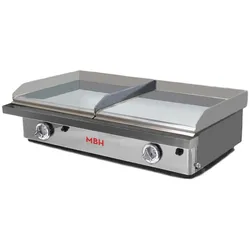 MBH - MAQUINARIA BAR HOSTELERIA MBH - Gasgrill Bratplatte 400x400+400x400 mm Hardchrome für die Gastronomie. Fry Top zwei Zonen für Küche für Bar und Restaurant.