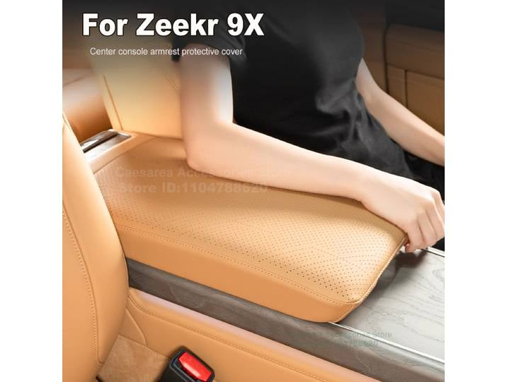 Housse de protection pour boîte d'accoudoir Central de voiture Zeekr 9X, coussin décoratif en cuir résistant aux rayures, accessoires d'intérieur