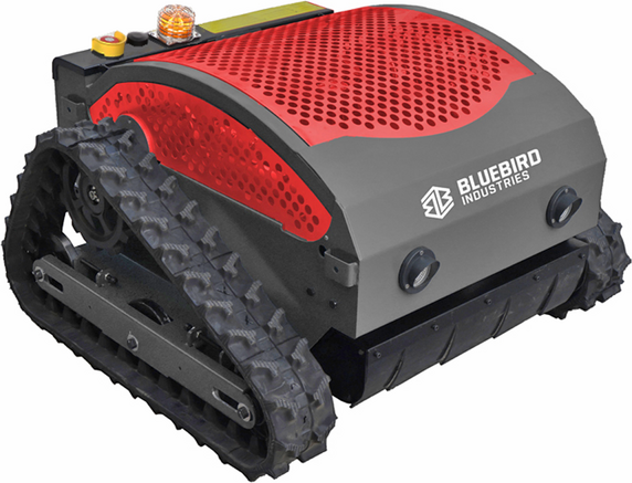 Blue Bird FM 24-65 - Robot de débroussaillage à chenilles hybride (thermique + batterie) - Radiocommandé