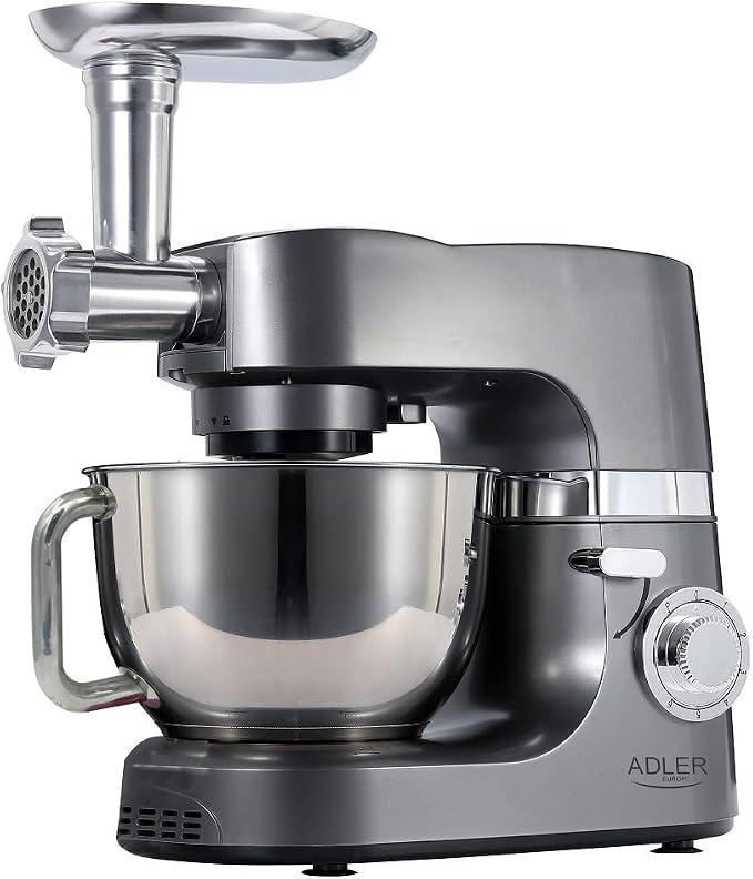 Adler 4-in-1 Multifunctionele Keukenmachine met 2200W Vermogen en 7 Liter Roestvrijstalen Kom