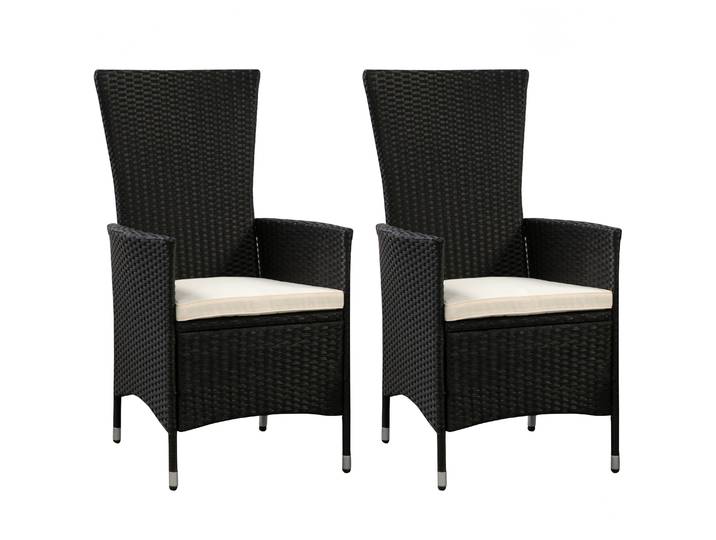 Rattanstühle LIMNOS 2er Set schwarz