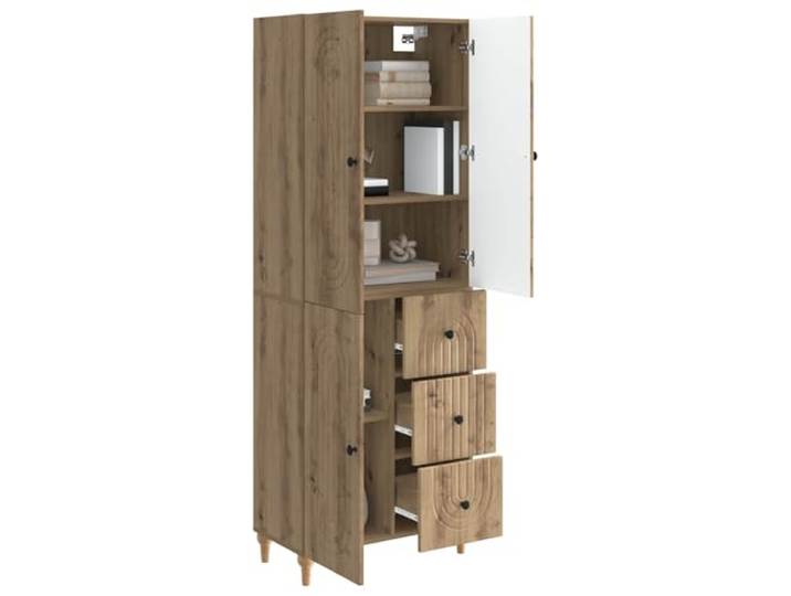 KTHLBRH 2-teiliges Schrank-Set aus technischem Holz Modernes Design, flexible Konfiguration, für Innen- und Außenbereiche