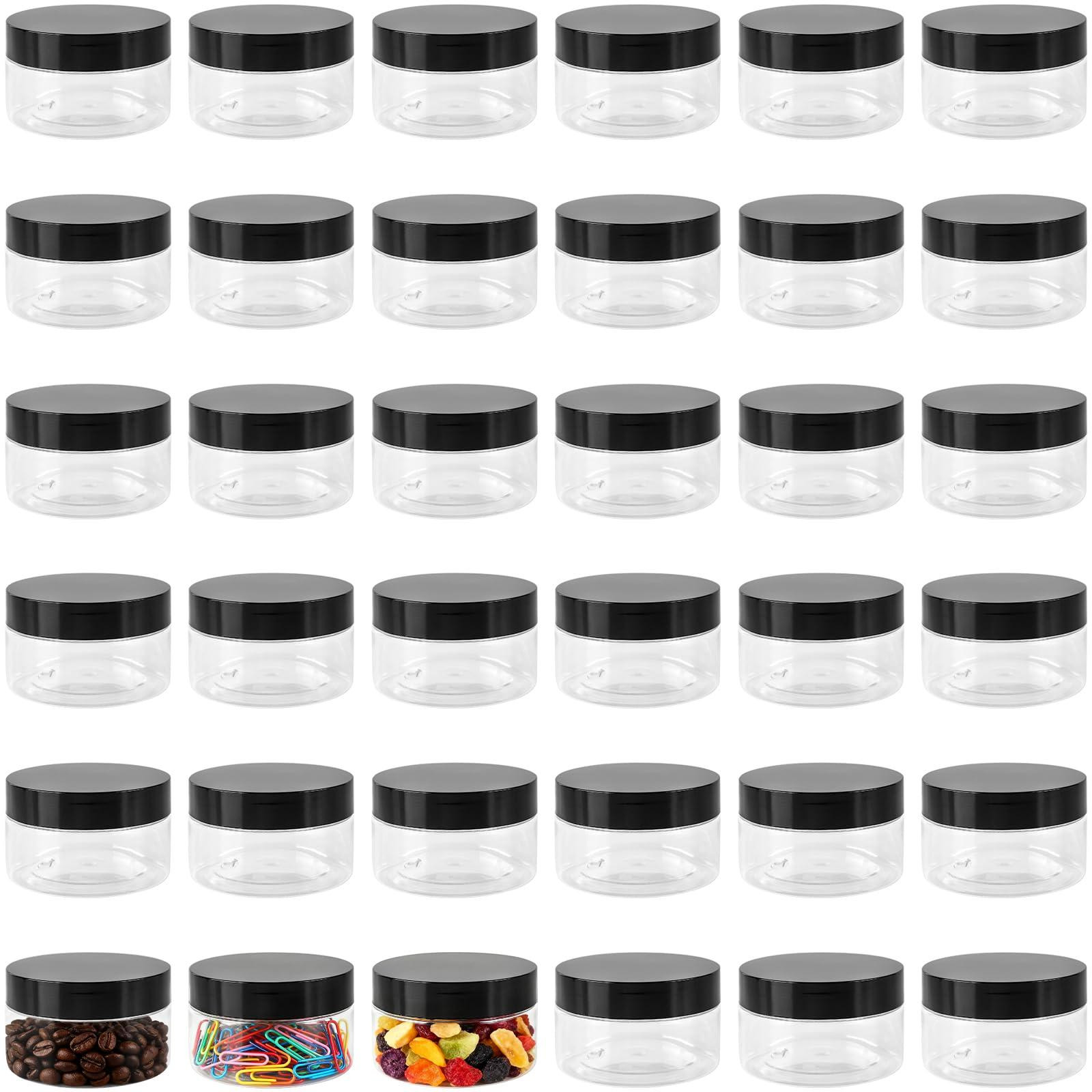Dripio Set van 36 transparante plastic bakjes van 100 ml met deksel