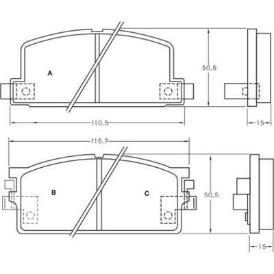 A.B.S. Bremsbelagsatz, Scheibenbremse 36499 für BEDFord ISUZU