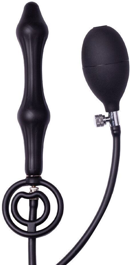 Rimba Plug Anal Gonflable avec Double Ballon et Pompe - Noir