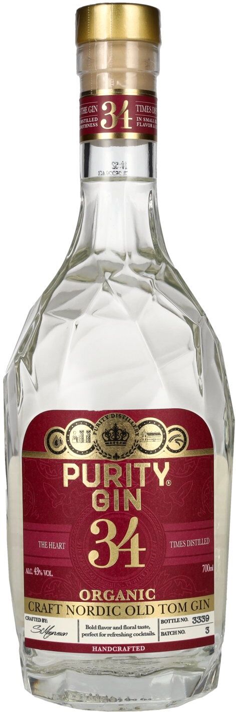 Purity Vodka & Gin Purity 34 CRAFT NORDIC OLD TOM Organic Gin 43% Vol. 0,7l