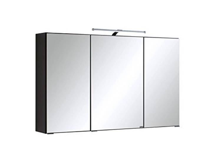 HELD MÖBEL Spiegelschrank Cardiff Breite 100 cm, mit LED-Beleuchtung graphitfarben
