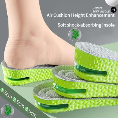 Inspired Finds Breathable Air Cushion Height Increase Insoles For Sports & Everyday Comfort height Increase 0.59in us 10.511.5 (w 1213)