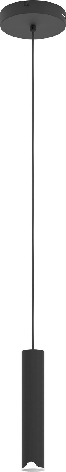 Eglo Connect Slimme LED-hanglamp zwart, modern cilindrisch ontwerp voor woon- en eetkamer, dimbaar met Bluetooth en Zigbee, H 110 cm x B 6 cm