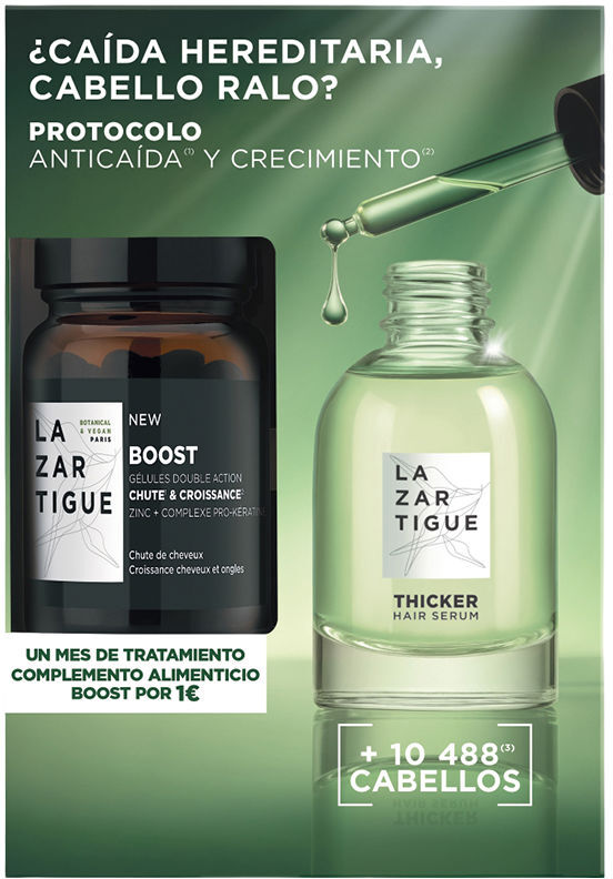 Lazartigue Thicker Protocolo Anticaída Y Crecimiento Estuche 2 pz