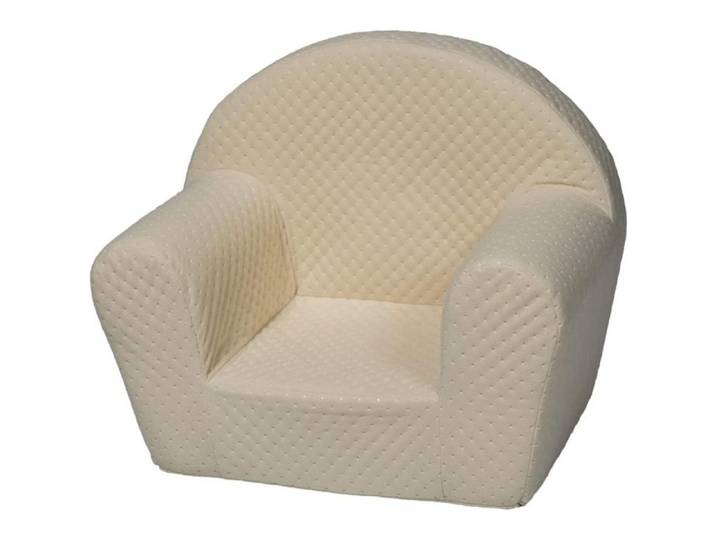 Fauteuil piqué pour enfant crème - VELINDA - Gris - Polyuréthane