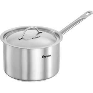Bartscher Stielkasserolle E4L-SG1, 100451, Ø 20 cm, induktionsgeeignet, Edelstahl, mit Deckel, 4 l