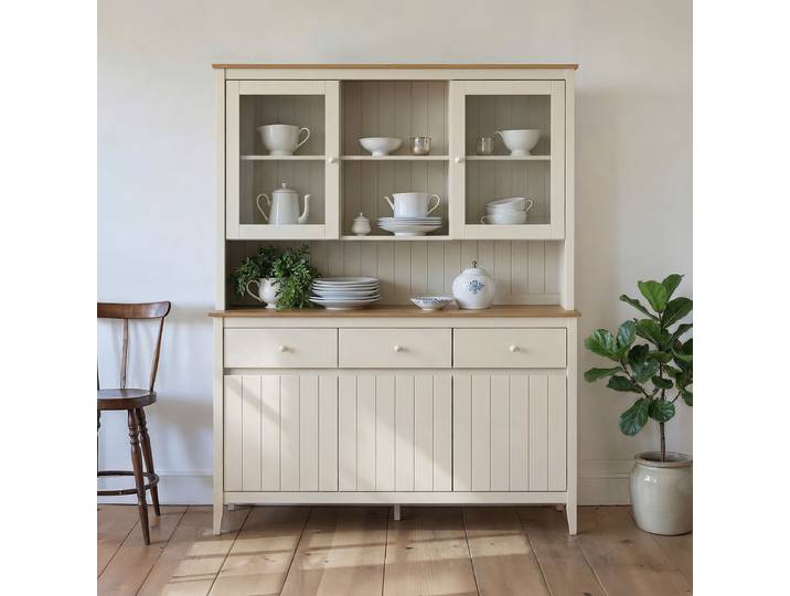 Massives Buffet 160cm Beige/Beige