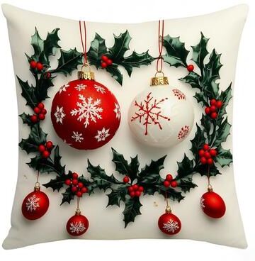 Cozy Casa Charm Print Throw Pillowcase Santa, Linen Plush Cartoon Snowman, Merry Christmas Decor, Happy New Year b