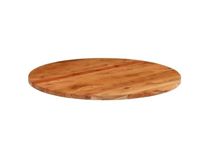 KTHLBRH Runde Tischplatte aus Akazie, 80 x 2,5 cm Massivholz unbehandelt Individuelle Oberfläche Wohnzimmertisch