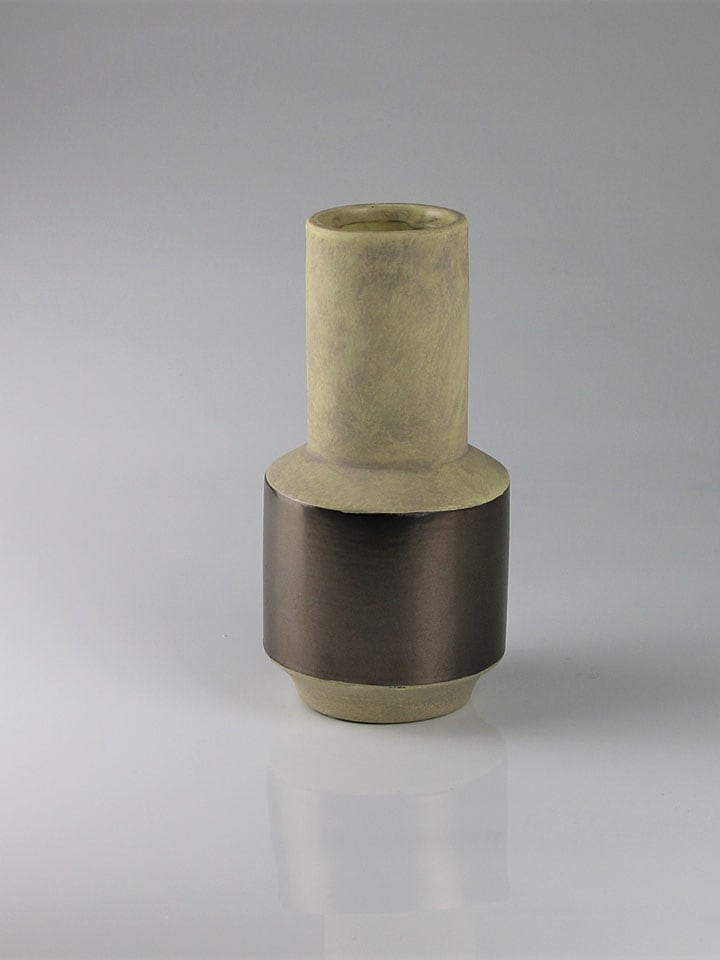 AM Design Vase in Beige/ Braun - (H)24 x Ø 12 cm - onesize
