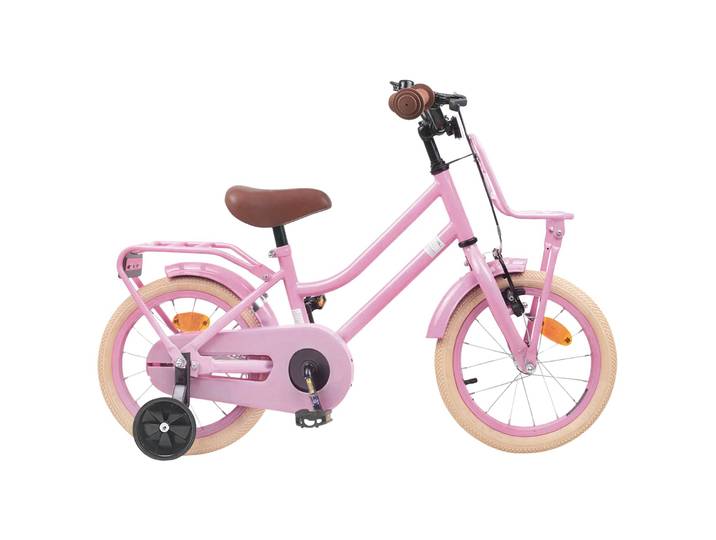 vidaXL Kinderfahrrad 16 Zoll für 4-6 Jahre alt Hellrosa
