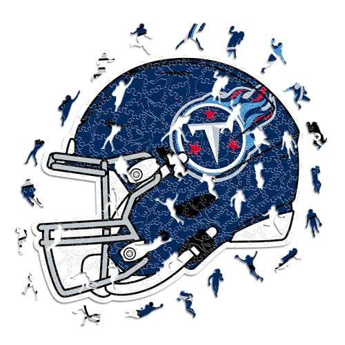 Iconic Puzzles Tennessee Titans Helm Houten Puzzel - 150 stuks