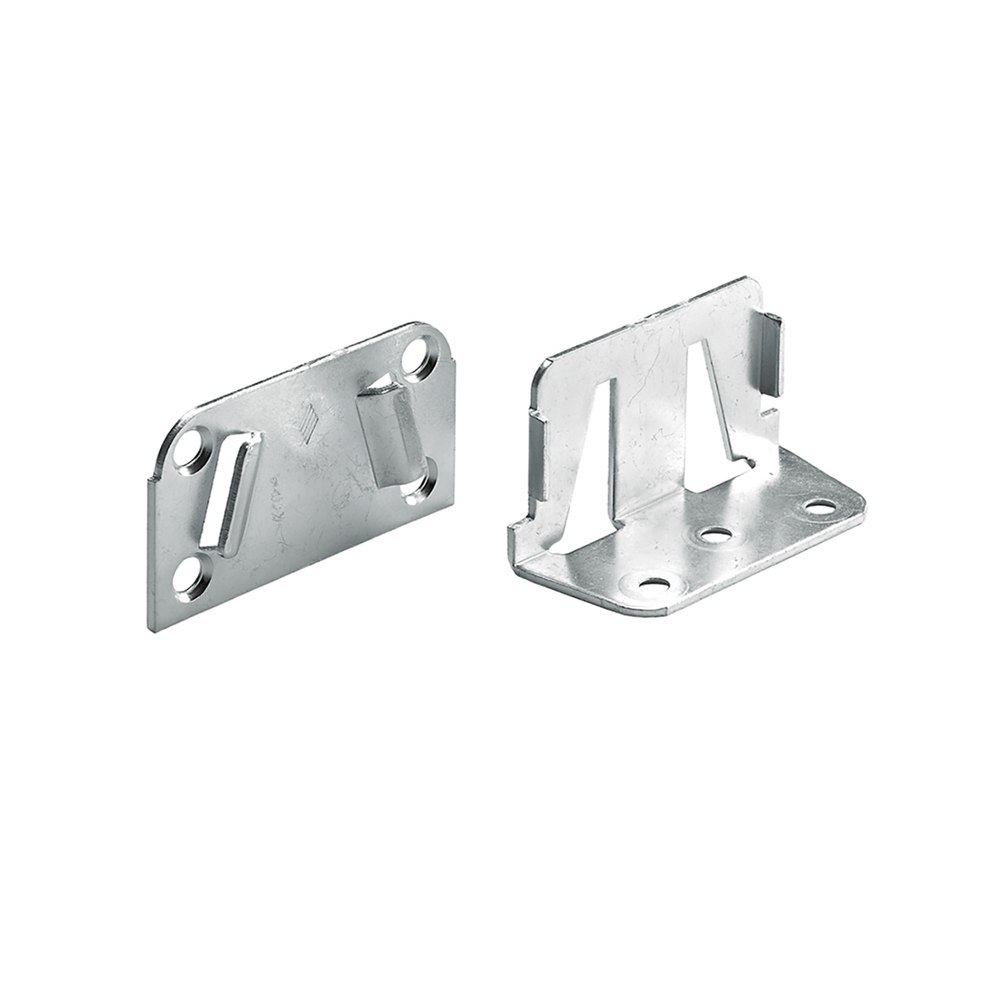 Hettich Bett-Mittelbalkenverbinder,Belastb.je Stk. 100kg Aufl. B67,5xL31mm,Kopf/fußt. B69xH38,5mm 25182
