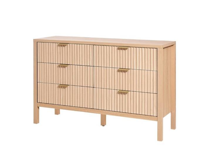 Commode - DUOKU - IVY-VVR-010 - 6 Tiroirs - Bois Clair - Anti-basculement