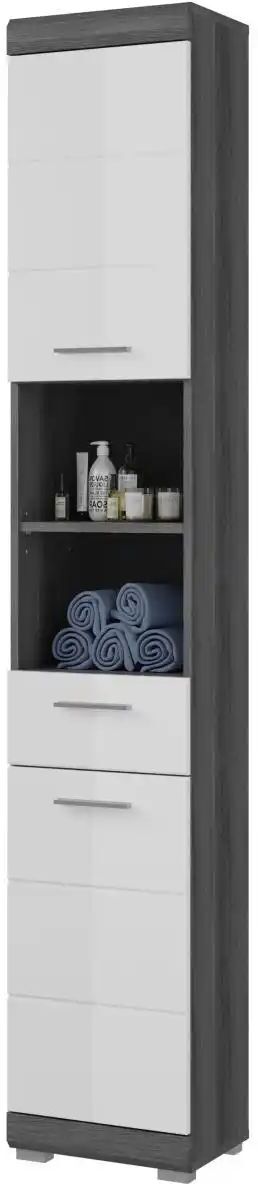 Höffner Hochschrank SCHLOONSEE  Breite 37cm  2 Tür  1 Schubkasten  2 offene Fächer