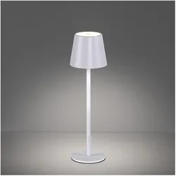 Just Light, Tischlampe, LED Tischleuchte Akku 2er Set Up & Down Lichtaustritt, USB, Dimmbar Touchdimmer (320 lm)