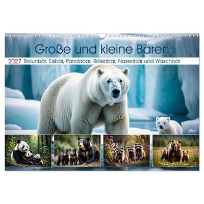 Große und kleine Bären (Wandkalender 2027 DIN A3 quer), CALVENDO Monatskalender