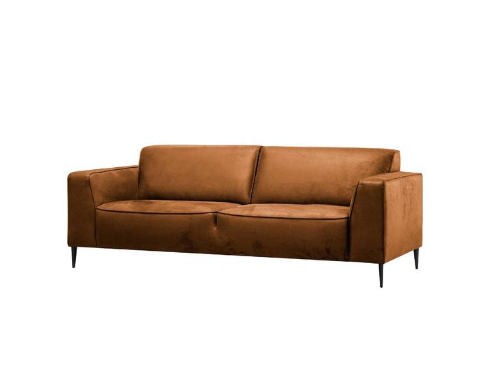 Sofa Chaides 3-Sitzer Braun Mischgewebe Bulan 228cm Keine Funktion Industrial