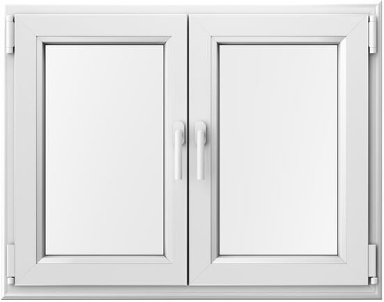 Double Fenêtre, aluplast IDEAL 4000, 2 vantaux, oscillo battant, blanc, 885 x 510 mm, configurer individuellement
