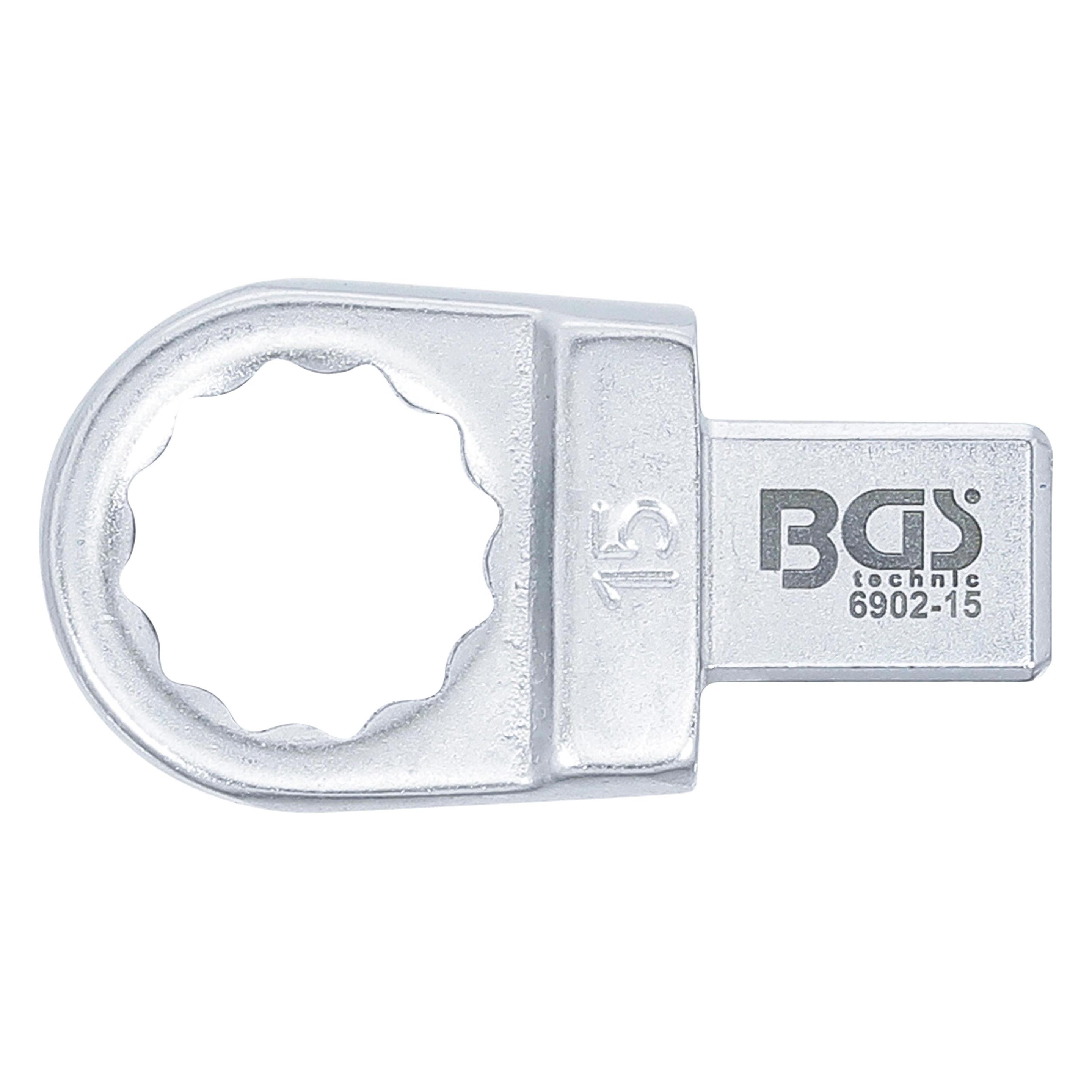 BGS Einsteck-Ringschlüssel 15 mm Aufnahme 9 x 12 mm (15 mm) (6902-15)