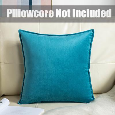 On Spot Shop Luxury Velvet Decorative Cushion Cover, Super Soft Solid Color Living Room Sofa Pillow Cover For Stylish Home blue 500mm*500mm