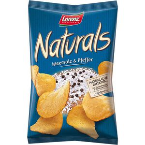 Lorenz Chips Naturals Meersalz & Pfeffer, Kartoffelchips, 95g