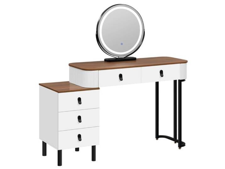 Coiffeuse blanche à tiroirs bureau élégante coiffeuse avec miroir