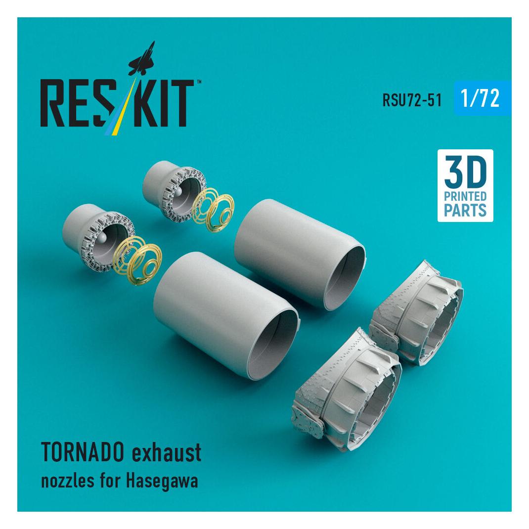 ResKit TORNADO exhaust nozzles for Hasegawa kit (3D Printed) (RSU72-0051)