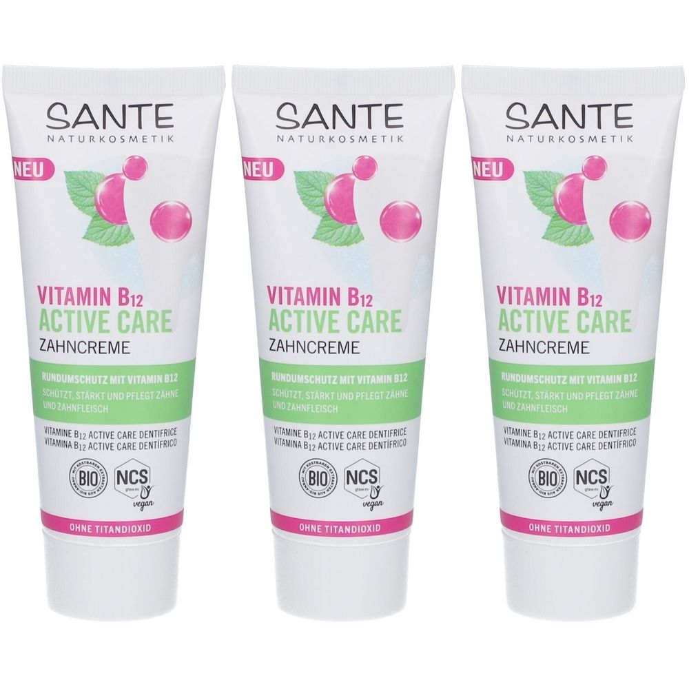 Sante Vitamin B12 Active Care Zahncreme x3 3x75 ml