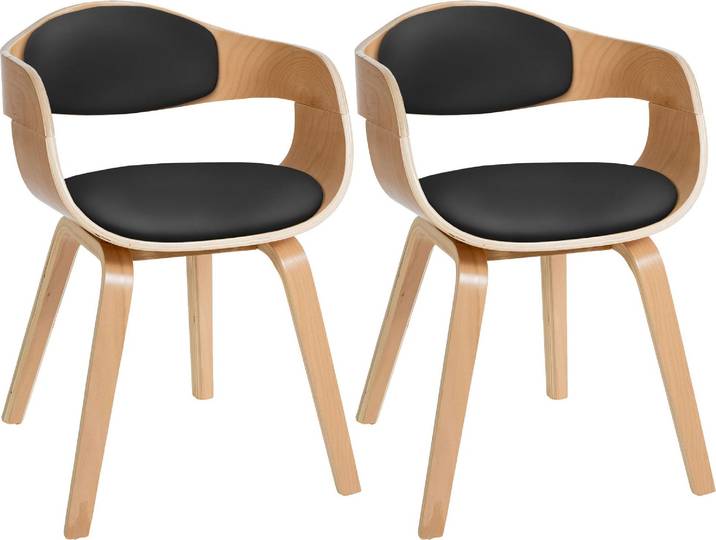lot de 2 chaises Kingston en similicuir