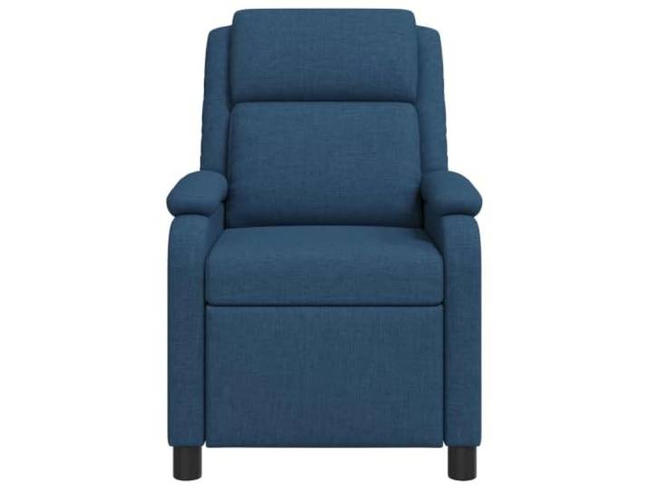 Sessel Recliner Blau mit Stoff, Verstellbar 115-160°, Metall und Holz Höhenverstellbar, Winkel 115-160°, Schaumstoff und Faser, 100% Polyester, leichte Reinigung, modernes Design