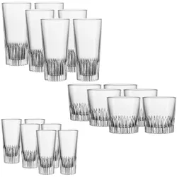 BARGLÄSER-SET Bergamo transparent 18-tlg.