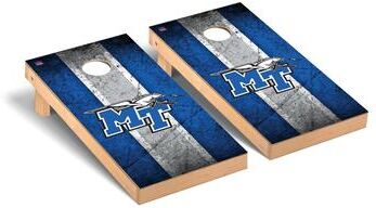 Skip's Garage Middle Tennessee Blue Raiders Vintage Cornhole Board Set