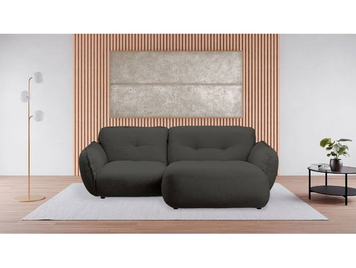 Ecksofa BETYPE Be Fluffy , grau (anthracit), B:269cm H:87cm T:184cm, 100% Polyester, Sofas, Ecksofa, Softes Sitzgefühl, moderne Kedernaht, hochwertiger Bezug